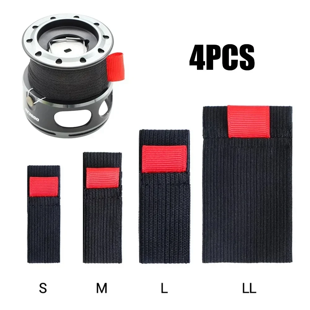 Mesh Coil Strip - 4pcs 탄성 낚시 스풀 벨트 릴