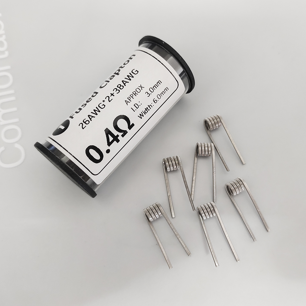 Coil Building Kit - 6개 Ni80 26x2+38AWG ID3.0 0.4ohm 저항