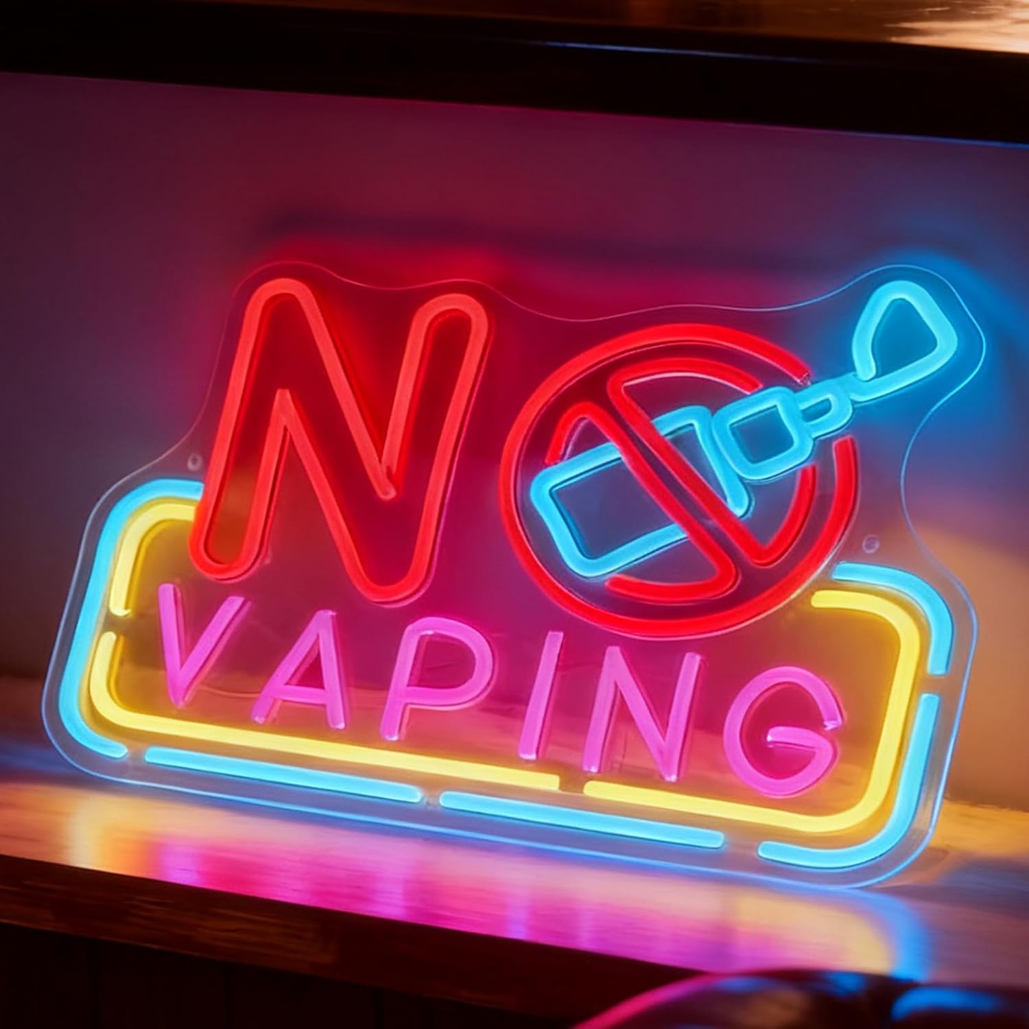 Vaping Shop - 베이핑 금지 LED 네온사인 USB 전원