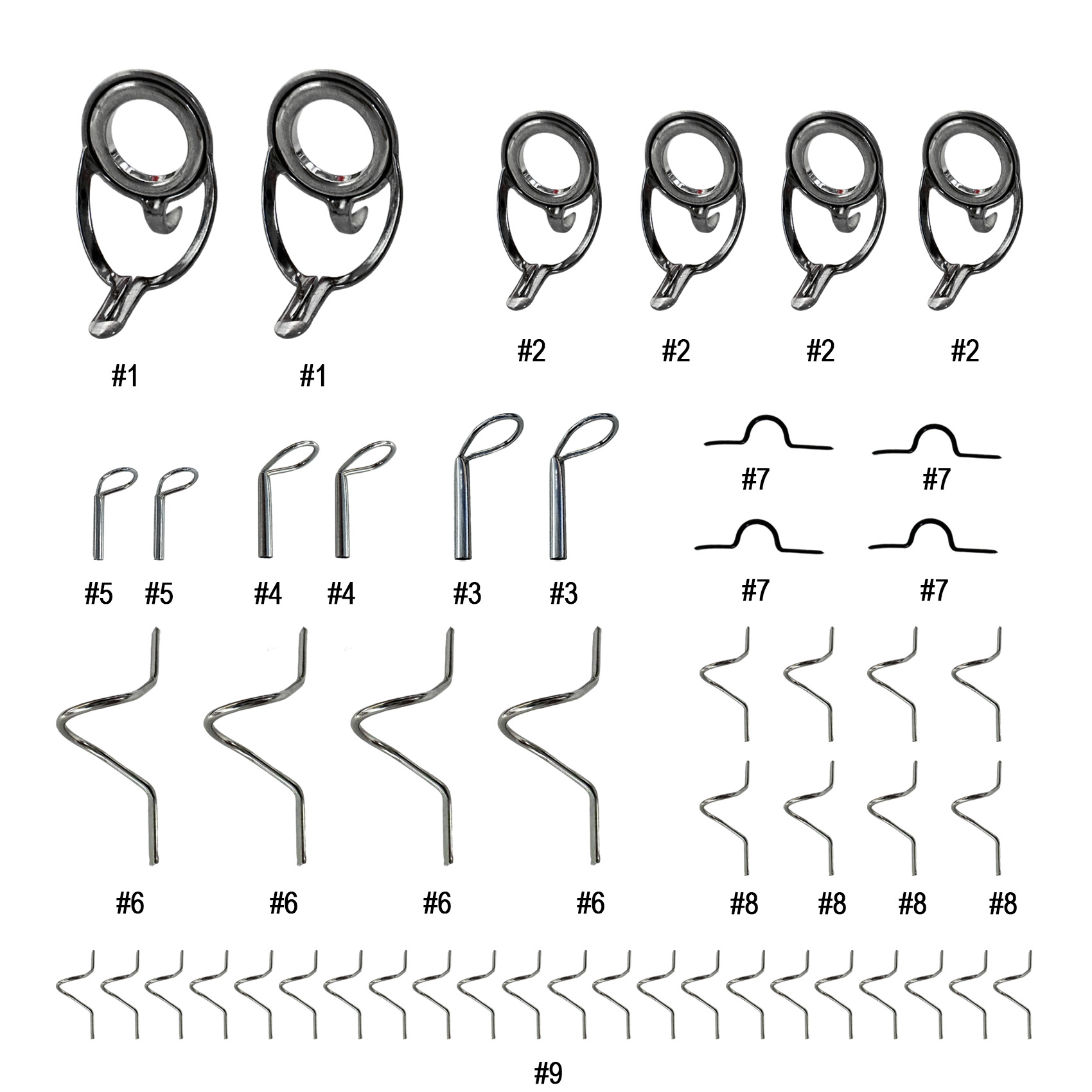 낚싯대 가이드 수리 키트 세트 – 팁탑 링, 스네이크  - Mesh Coil Strip 리뷰 및 가격